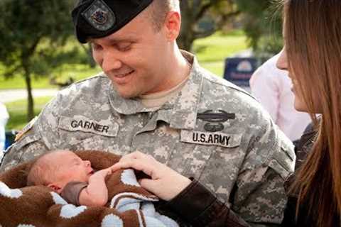 Soldier Meets Baby for the First Time Compilation (2017)