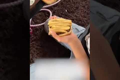 Dog Steals Kid's Burger As Soon As He Assembles It