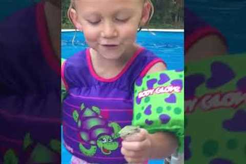 Kid Catches Chaotic Frog in Pool!