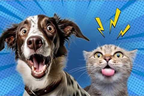 Funny & Cute 😺 Cats and Dogs 🐶 + Upbeat Music & Sounds