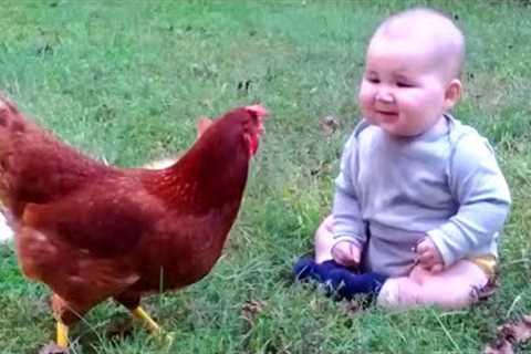 Babies and Animals Become Instant Best Friends💖