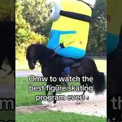 Minions!!! Let’s go watch the men’s figure skating event! 🤣🐴 #figureskating #minions #olympics