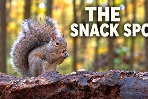 The Snack Spot 🐿️ Squirrel Snacking in the Autumn Forest | 10 Hours